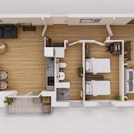 Tomsflat - 3 Rooms, Kitchen, Workspace, Highspeed Wifi, Washer & Dryer, Balcony Apartment